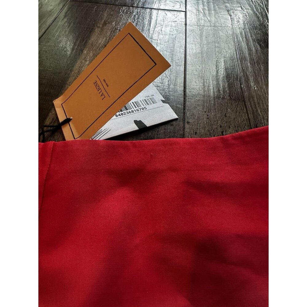 La Ligne NWT Kiki Set Micro Mini Shorts Elastic Waist in Red Size Medium - Picture 8 of 9